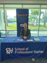 CUNY SPS Business Program Professor Dr. Foy attending Jet Blue Graduation