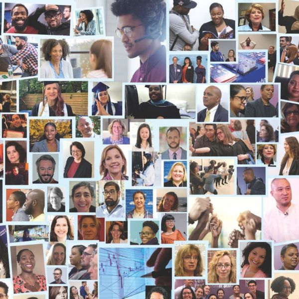 Photo collage of CUNY SPS community members