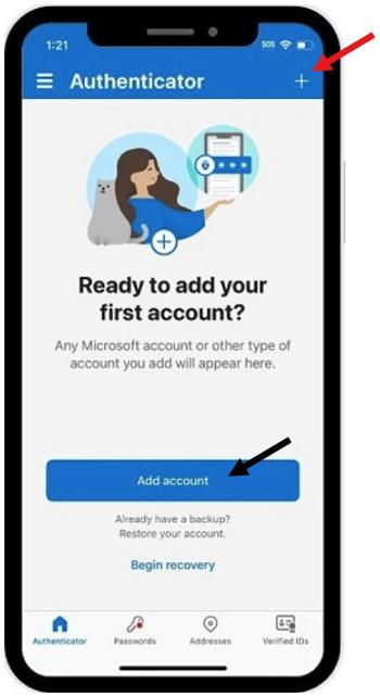 CUNY Login Screenshot. Tap Add Account