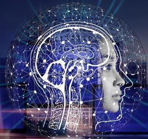 AI Brainwaves with half human face