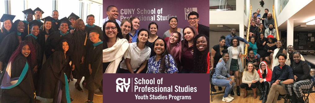 Youth Studies students posing for commencement and as groups