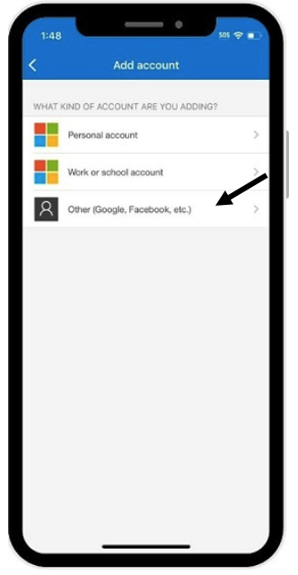 CUNY Login screenshot. Choose Other Account