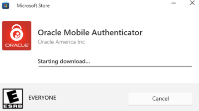 A screenshot of the "Oracle Mobile Authenticator" software installing on your Windows computer.